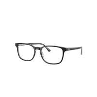 Ray-Ban Eyeglasses Unisex Rb5418 Optics - Dark Grey On Transparent Grey Frame Clear Lenses Polarized 54-19