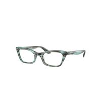 Ray-Ban Eyeglasses Woman Lady Burbank Optics - Striped Green Frame Clear Lenses Polarized 51-20