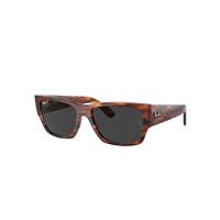 Ray-Ban Sunglasses Unisex Carlos - Striped Havana Frame Black Lenses Polarized 56-18