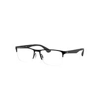 Ray-Ban Eyeglasses Unisex Rb6335 Optics - Black Frame Clear Lenses Polarized 58-17