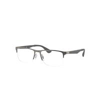 Ray-Ban Eyeglasses Unisex Rb6335 Optics - Grey Frame Clear Lenses Polarized 58-17