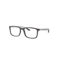Ray-Ban Eyeglasses Unisex Rb8908 Optics - Grey Frame Clear Lenses Polarized 57-18