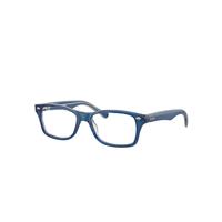Ray-Ban Eyeglasses Children Rb1531 Optics Kids - Top Dark Blue & Brown & Light Grey Frame Clear Lenses Polarized 48-16