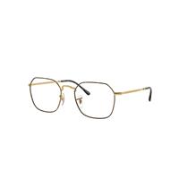 Ray-Ban Eyeglasses Unisex Jim Optics - Gold Frame Clear Lenses Polarized 53-20