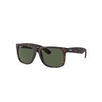 Ray-Ban Sunglasses Man Justin Classic - Havana Frame Green Lenses Polarized 54-16