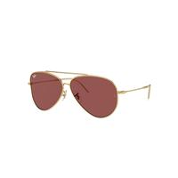 Ray-Ban Sunglasses Unisex Aviator Reverse - Arista Gold Frame Violet Lenses 59-11