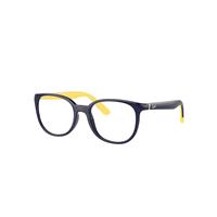 Ray-Ban Eyeglasses Children Rb1631 Optics Kids Bio-based - Dark Blue On Yellow Frame Clear Lenses 45-16