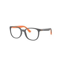 Ray-Ban Eyeglasses Children Rb1631 Optics Kids Bio-based - Dark Grey On Orange Frame Clear Lenses 47-16