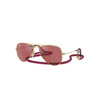 Ray-Ban Sunglasses Children Aviator Kids - Arista Gold Frame Red Lenses 52-14