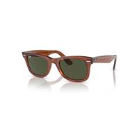 Ray-Ban Sunglasses Unisex Wayfarer - Transparent Brown Frame Green Lenses 50-22