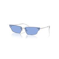 Ray-Ban Sunglasses Unisex Anh Bio-based Limited - Silver Frame Blue Lenses 63-15