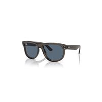 Ray-Ban Sunglasses Unisex Boyfriend Reverse - Transparent Dark Grey Frame Blue Lenses 56-18