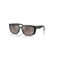 Ray-Ban Sunglasses Unisex Rb4443m Scuderia Ferrari Collection Chromance - Matte Black Frame Grey Lenses Polarized 57-19