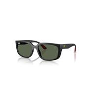 Ray-Ban Sunglasses Unisex Rb4443m Scuderia Ferrari Collection - Matte Black Frame Green Lenses 57-19