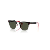 Ray-Ban Sunglasses Unisex Rb3807m Scuderia Ferrari Collection - Brushed Black Frame Green Lenses 51-21