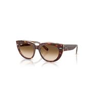 Ray-Ban Sunglasses Woman Doreen - Light Havana On Transparent Multicolour Frame Brown Lenses 52-20