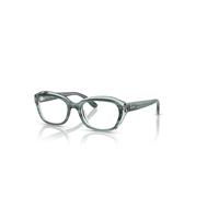 Ray-Ban Eyeglasses Children Rb1636 Optics Kids - Striped Green On Transparent Green Frame Clear Lenses Polarized 48-17