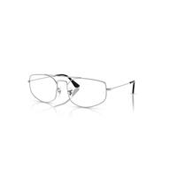 Ray-Ban Eyeglasses Unisex Explorer V Optics - Silver Frame Clear Lenses Polarized 56-17