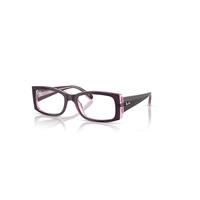 Ray-Ban Eyeglasses Woman Miriam Optics - Violet On Transparent Pink Frame Clear Lenses Polarized 52-19