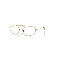 Ray-Ban Eyeglasses Unisex Explorer V Optics - Legend Gold Frame Clear Lenses Polarized 58-17