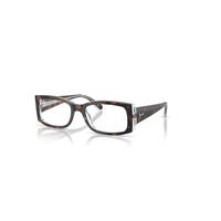 Ray-Ban Eyeglasses Woman Miriam Optics - Dark Havana On Multicolour Frame Clear Lenses Polarized 52-19