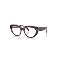Ray-Ban Eyeglasses Woman Doreen Optics - Violet On Transparent Pink Frame Clear Lenses Polarized 50-19