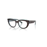 Ray-Ban Eyeglasses Woman Doreen Optics - Brown On Transparent Blue Frame Clear Lenses Polarized 50-19