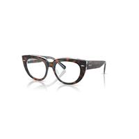 Ray-Ban Eyeglasses Woman Doreen Optics - Dark Havana On Multicolour Frame Clear Lenses Polarized 48-19