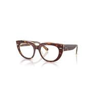 Ray-Ban Eyeglasses Woman Doreen Optics - Light Havana On Multicolour Frame Clear Lenses Polarized 50-19