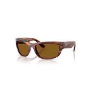 Ray-Ban Sunglasses Unisex Mega Balorama - Striped Havana Frame Brown Lenses 60-19