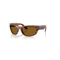 Ray-Ban Sunglasses Unisex Mega Balorama - Striped Havana Frame Brown Lenses 63-19