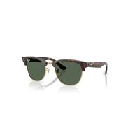 Ray-Ban Sunglasses Unisex Clubmaster Reverse - Havana Frame Green Lenses 54-21