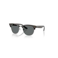 Ray-Ban Sunglasses Unisex Clubmaster Reverse - Transparent Dark Grey On Gunmetal Frame Grey Lenses Polarized 51-21