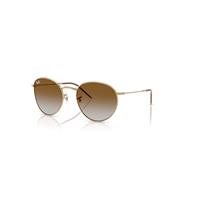 Ray-Ban Sunglasses Unisex Round Reverse - Arista Gold Frame Brown Lenses 53-21