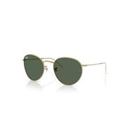 Ray-Ban Sunglasses Unisex Round Reverse - Arista Gold Frame Green Lenses 53-21