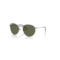 Ray-Ban Sunglasses Unisex Round Reverse - Gunmetal Frame Green Lenses Polarized 55-21