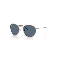 Ray-Ban Sunglasses Unisex Round Reverse - Rose Gold Frame Blue Lenses 55-21