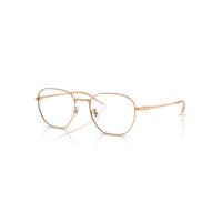 Ray-Ban Eyeglasses Unisex Rb8777d Optics - Rose Gold Frame Clear Lenses Polarized 53-19