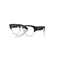 Ray-Ban Eyeglasses Unisex Mega Clubmaster Optics Liteforce - Sand Black Frame Clear Lenses Polarized 50-21