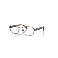 Ray-Ban Eyeglasses Unisex Rb6529 Optics - Havana Brown Frame Clear Lenses Polarized 56-18