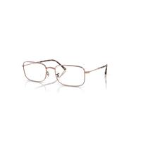 Ray-Ban Eyeglasses Unisex Rb3746v Optics - Copper Frame Clear Lenses Polarized 54-20