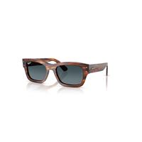 Ray-Ban Sunglasses Unisex Joseph - Striped Havana Frame Blue Lenses Polarized 55-20