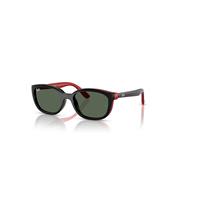 Ray-Ban Clipon Children Rb1632 Clip-on Kids Bio-based - Black On Rubber Red Frame Green Lenses 48-16
