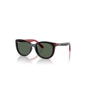 Ray-Ban Clipon Children Rb1631 Clip-on Kids Bio-based - Black On Rubber Red Frame Green Lenses 47-16