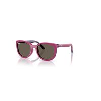 Ray-Ban Clipon Children Rb1631 Clip-on Kids Bio-based - Fucsia On Rubber Violet Frame Brown Lenses 45-16