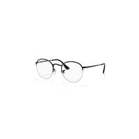 Ray-Ban Eyeglasses Unisex Round Gaze - Black Frame Clear Lenses 53-22