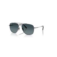 Ray-Ban Sunglasses Unisex William Titanium - Gunmetal Frame Blue Lenses Polarized 59-17