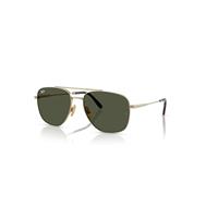 Ray-Ban Sunglasses Unisex William Titanium - Arista Gold Frame Green Lenses 59-17