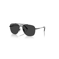 Ray-Ban Sunglasses Unisex William Titanium - Black Frame Black Lenses Polarized 59-17