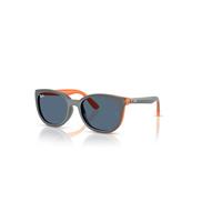 Ray-Ban Clipon Children Rb1631 Clip-on Kids Bio-based - Dark Grey On Rubber Orange Frame Blue Lenses 47-16